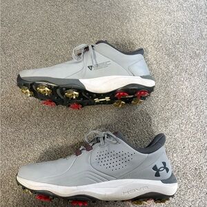 Under Armour HOVR Light Gray Golf Shoe (spiked)